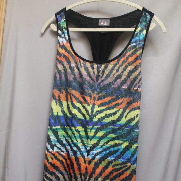 Dots Sequined Animal Print Camisole Size XL - Picture 1 of 6
